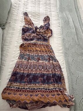 marlo beige multi print wrap dress Cream Lace Flower Maxi Dress  self-portrait